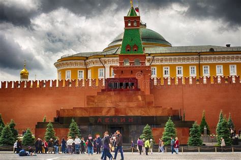 Moscow. the Red Square Mausoleum. the Mummy of Vladimir Lenin. the Crypt in Russia Editorial ...