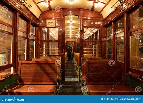 Interior of the Old Historic Tram from Early 20th Century Stock Image - Image of line, antique ...