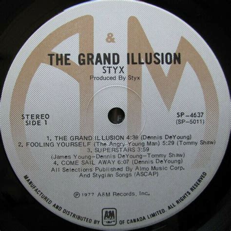 Styx The Grand Illusion 1977 Canadian Vinyl - Vinyl Records