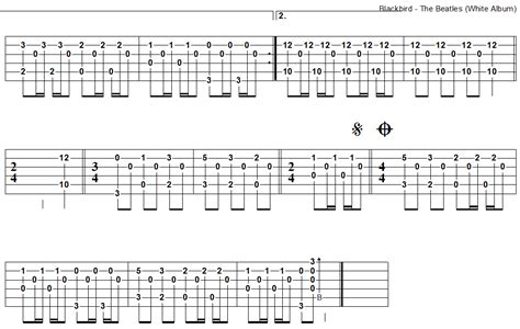 BLACKBIRD Fingerstyle Guitar TAB: GuitarNick.com