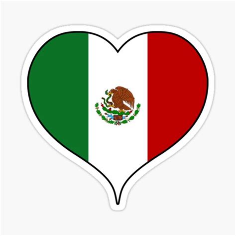 "Mexico Flag / Mexican Heart " Sticker for Sale by ImageMonkey | Redbubble