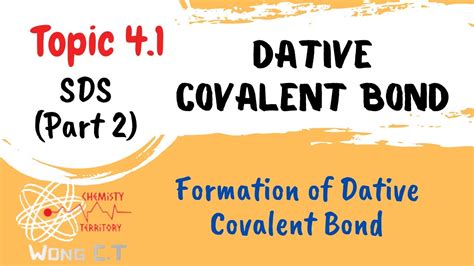 Define and Formation of Dative Covalent Bond - YouTube