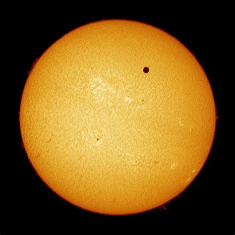 Black dot, upper right, is Venus passing in front of the Sun : woahdude