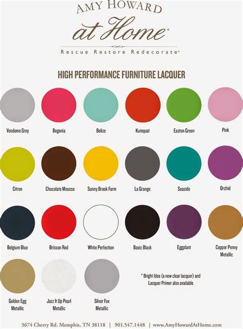 Amy Howard Chalk Paint Color Chart