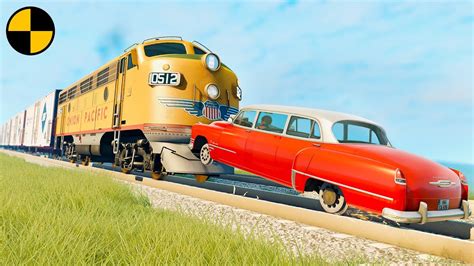 Cars vs Trains Head-on 😱 BeamNG.Drive - YouTube