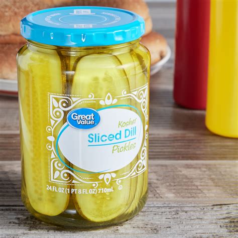 (3 Pack) Great Value Kosher Sliced Dill Pickles, 24 oz - Walmart.com - Walmart.com