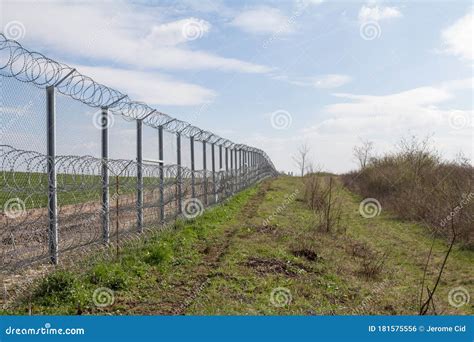 Border Fence between Rastina Serbia Stock Photo - Image of guard, closed: 181575556