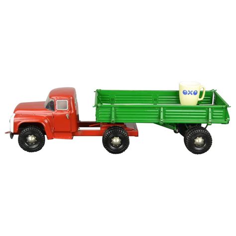 Large Semi-Trailer Metal Truck Toy, USSR, 1990s at 1stDibs