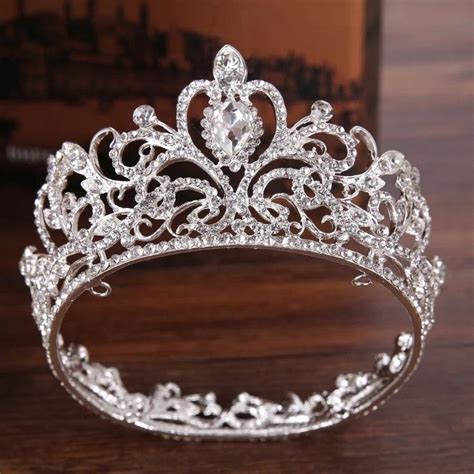 Silver Tiaras Crystal Crown Princess Tiara Wedding Hair - Etsy | Bridal ...