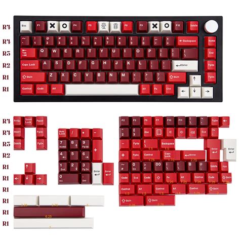 Buy Custom 173 Keys Keycaps Kit Cherry Profile Double- ABS Keycaps Set for Mechanical Keyboard ...