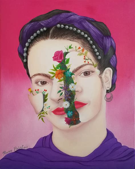 Mi versión de Frida Kahlo - Rose Painter - cuadros a la venta - oil painting