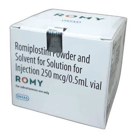 Romiplostim Powder Solvent For Solution For Injection 250 Mcg/0.5 Ml Vial at Rs 2000/box in ...