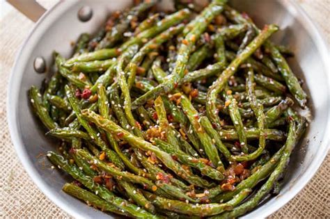 Spicy Chinese Sichuan Green Beans - Dinner, then Dessert