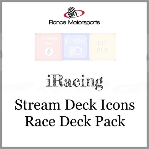 Iracing Sim Racing Stream Deck Race Deck Icons - Etsy Australia