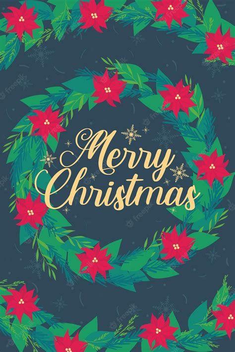 Premium Vector | Vertical merry christmas poster vector