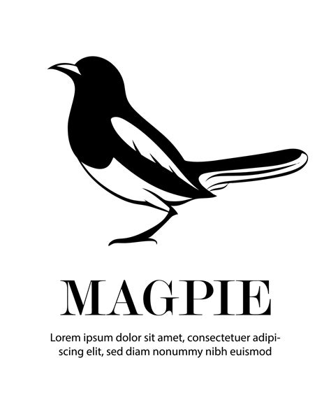 Magpie Vector Art, Icons, and Graphics for Free Download