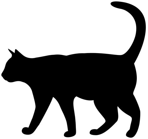 Scared Black Cat Silhouette at GetDrawings | Free download