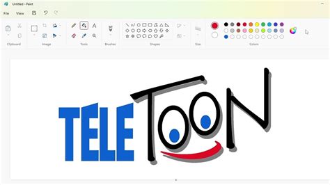 How to draw the Teletoon logo using MS Paint | How to draw on your computer - YouTube