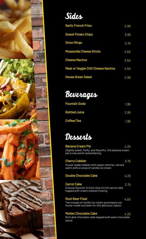 Burger Street Menu Design Template by MustHaveMenus