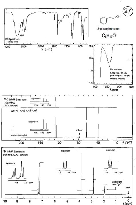 SOLVED: 27 OH 2-phenylethanol C6H6O 3340 IR Spectrum (liquid) Ooop 3000 2000 003 (cm^-1) 1200 ...