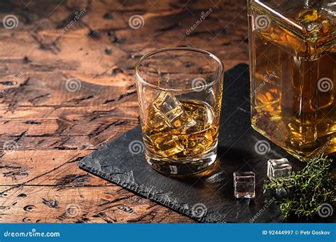 Whiskey with Ice in Glasses Stock Image - Image of copyspace, ancient ...