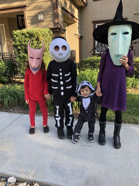 My kids for Halloween 2018 as Jack Skellington and Lock, Shock, & Barr… | Scary halloween ...