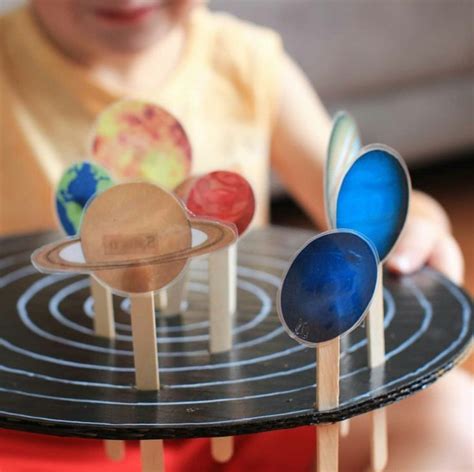 Planets and their orbits, craft for young children. #stem so | Solar system projects for kids ...