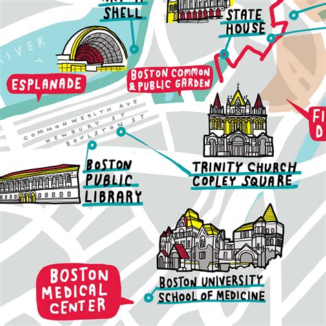 Boston University Campus Map on Behance