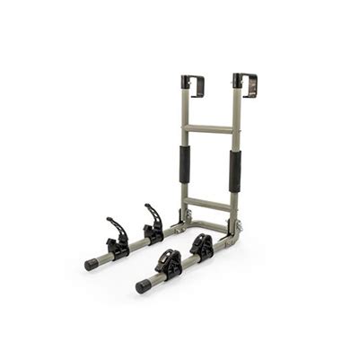 Bike Rack - Camco 51492 Folding RV Ladder Mount Rack With Form-Fit Cradles - 2 Bikes