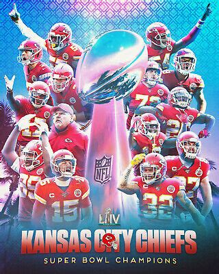 Kansas City Chiefs - 2019 Super Bowl Champions Art Wall Poster, 8x10 ...