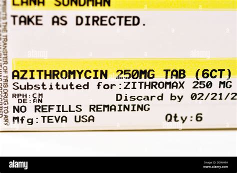 Azithromycin tablets - prescription drug antibiotics Stock Photo - Alamy