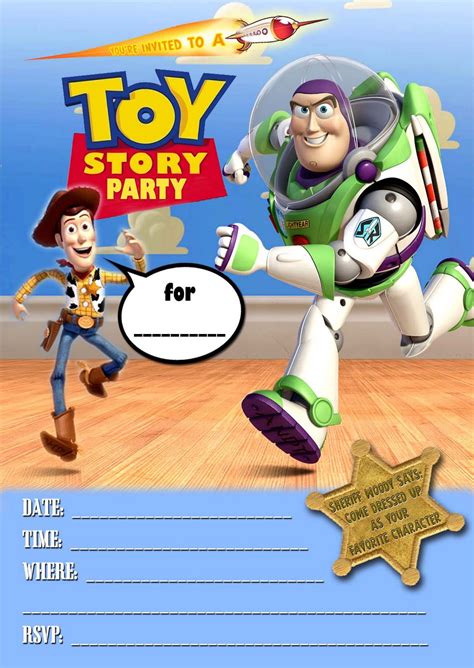 FREE Kids Party Invitations: Toy Story Party Invitation