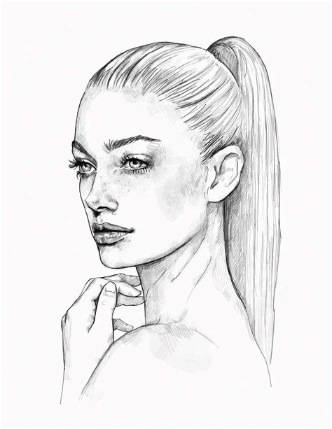 Arte de Katie Jagielnicka Portrait Sketches, Art Drawings Sketches, Portrait Art, Pencil ...