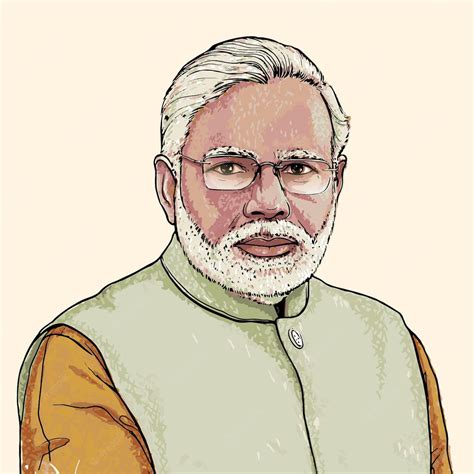 Premium Vector | Great Leader Narendra Modi Pride of India Portrait Illustration.