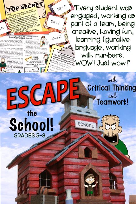 ELA Escape Room - Escape the School Reading Comprehension Activities ...