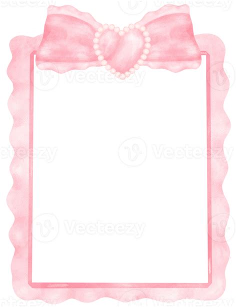 Pink Coquette frame rectangle shape aesthetic watercolor 36134164 PNG