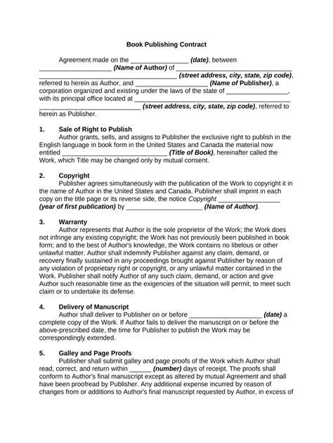 publishing contract Doc Template | pdfFiller