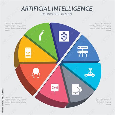 artificial intelligence, concept 3d chart infographics design included ...