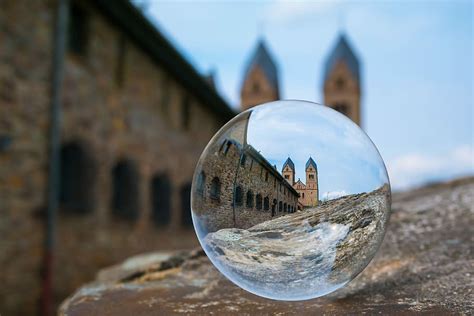 crystal ball photography, brown, building, glass ball, monastery, ball, church, abbey, st ...