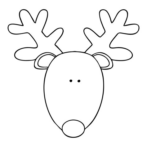 Printable Reindeer Head Pattern | Reindeer printable, Reindeer head ...