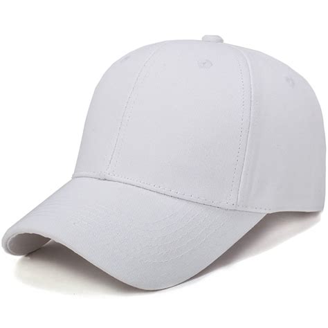 Solid Color Plain Simple Baseball Cap Men Or Women Cap Outdoor Sun Hat Sale - Color White | 🧢 ...