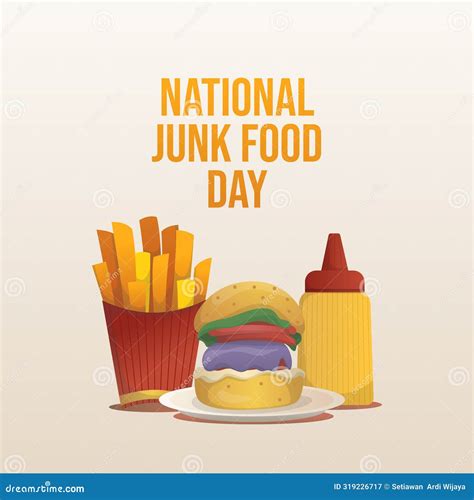 Vector Graphic of National Junk Food Day Ideal for National Junk Food Day Celebration Stock ...