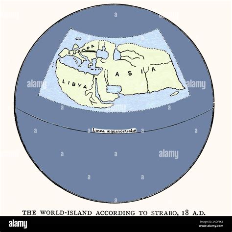 Strabo's map by Strabo in 18 AD. Reconstruction of the map produced by ...