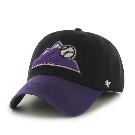 Colorado Rockies 47 Brand Franchise Black Purple Mountain Logo Hat Cap ...