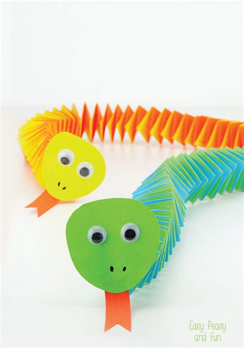 Easy Paper Snake Craft - Fun Crafts Kids