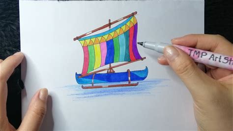 How to draw a beautiful vinta boat #VintageBoatDrawing#BeautifulBoat# ...