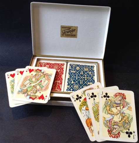 Vntg 1950s Double Pack Fournier Playing Cards CS de TEJADA Design Spain Boxed | Postcard ...