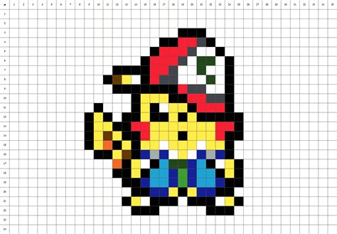 Pikachu Pixel Art Shiny