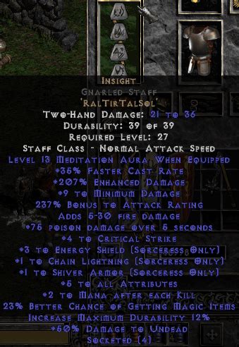 Insight: Weapon Rune Word - Diablo 2