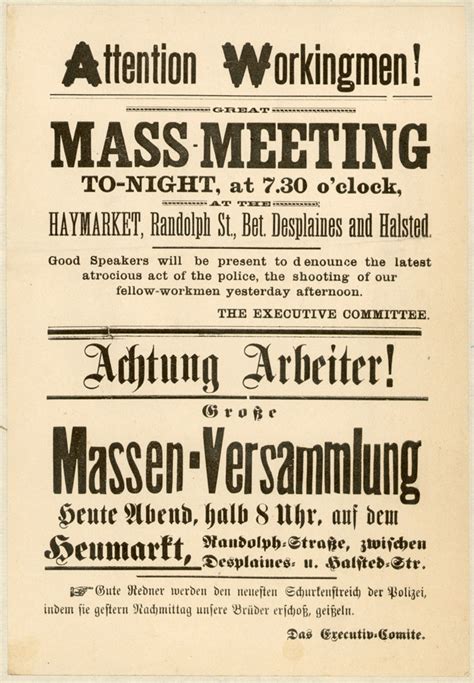 The Haymarket Affair and the origins of the International Workers' Day ...